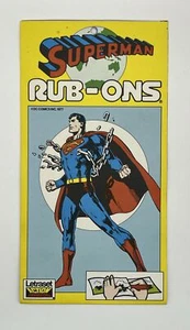 🔥Superman #7781 Neal Adams Rub-Ons Letraset Action Transfers 1977 New Unused - Picture 1 of 11