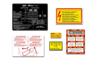 Kit Adesivi per restauro Alfa Romeo GTV 2.0 GTV6 GTV 6 2.5 - Foto 1 di 7