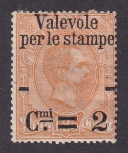 MATT'S STAMPS ITALY #62 KING HUMBERT I 2c ON 1.25L ISSUE OF 1890, MH CV$50 - Picture 1 of 3