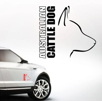 Auto Aufkleber AUSTRALIAN CATTLE DOG Profil Hund Hunde Wilsigns SIVIWONDER - Bild 1 von 2