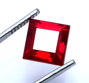 Natural Red Ruby Princess Cut 6.55 Ct Loose Certified Gemstone With Free Gift - Picture 1 of 10