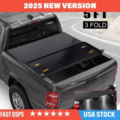 Cubierta rígida triple plegable de 5 ft FRP para plataforma de camioneta Honda Ridgeline 2017-2024 Foto 1 de 4
