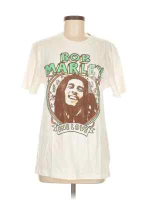 Bob Marley Medium One Love Officially Licensed Cream Graphic T Shirt - Image 1 of 4