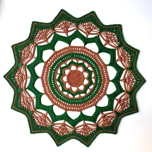 Round Handmade Doily Crochet Table Runner Cotton Cloth Home Decor, Women Gift UK - Picture 1 of 8