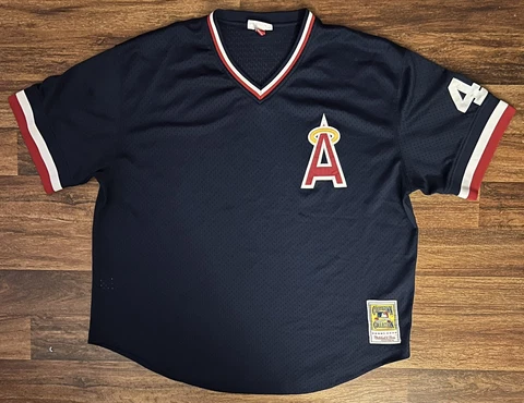Mitchell And Ness California Angels Reggie Jackson Jersey (Size 52-XXL) Cover