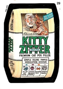 1991 Topps Wacky Packages Sticker Kitty Zitter 29 - Imagen 1 de 2