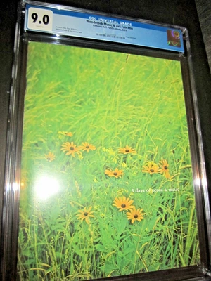 Оригинальная концертная программа Вудстока 1969 CGC 9.0 как новая Джими Хендрикс CSNY Who 1-я - Изображение 1 из 4