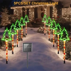 5PC/Set 8 Modes Floor Mounted Light String Gifts Garden Courtyard - Picture 1 of 6