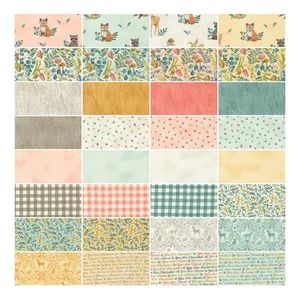 Effie's Woods Charm Pack 5” Deb Strain Moda Fabrics Quilting Cotton Fox Rabbit - Picture 1 of 3