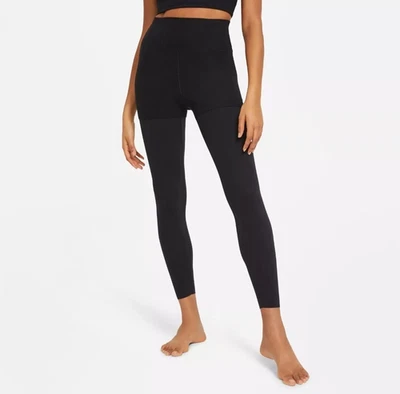 Nike Yoga Luxe Layered Women's XS Training Athletic Leggings DA0729-010 Black - Image 1 of 4
