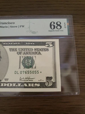 2003 $5 San Francisco Star PMG Superb Gem 68 EPQ!  Very Scarce!!! - Image 1 of 3