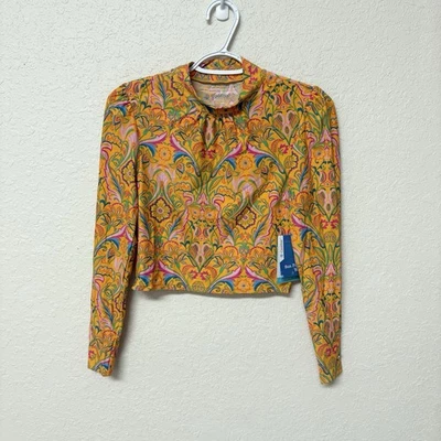 Новый с Ярлыками Coolibar Тоскана Puff рукав плавать Топ женщин UPF 50 + укороченный эластичной размер XS - Изображение 1 из 4