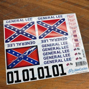 General Lee Aufkleber Set 1:16 RC-Car Tamiya HPI The Dukes of Hazzard - Picture 1 of 7