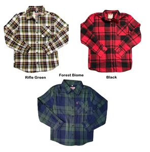 Levi's Youth Boy's Long Sleeve Button Up Classic Flannel Shirt - Picture 1 of 6