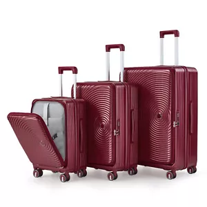 3 Pieces 20" 24" 28" Travel Spinner Luggage Set Bag Trolley Suitcase ,TSA LOCK - Picture 1 of 24