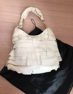 Bolso de Hombro Yves Saint Laurent Saint Tropez Cuero Blanco Beige con Bolso de Almacenamiento - Imagen 1 de 6