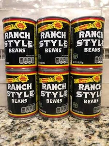 6 CANS RANCH STYLE Black Label Beans 15 oz Can Pinto Southwestern - Picture 1 of 6