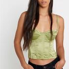 Urban Outfitters Ayla Lime Bustier Cropped Top Size Xs
