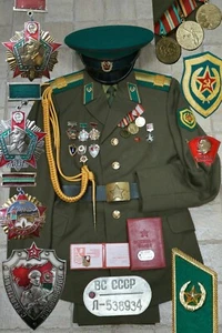 Uniform Grenztruppen PETTY OFFICER KGB Sowjet Russische Armee UdSSR Abzeichen Original - Bild 1 von 12