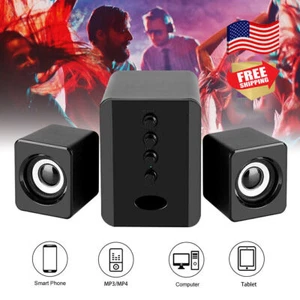 USB 2.1 Computer Speakers System Desktop PC Laptop Stereo Audio Player Subwoofer - Picture 1 of 9