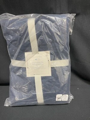 Pottery Barn Baby Belgian Linen Bassinet Baby Bedding Set NEW navy blue - Image 1 of 4