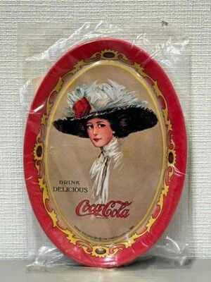 Coca-Cola Mini Tray Tin Showa Retro Antique 70'S Red Unopened Rare Vintage - Image 1 of 3