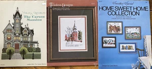 Lot Architectural Cross-Stitch Patterns Timeless Designs 9, Carson Mansion Home+ - Picture 1 of 7