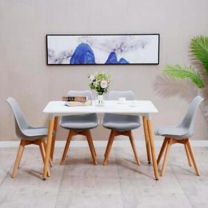 Modern Dining Table and 4/6 Chairs Set Stylish Comfortable Durable kitchen home