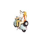 1:64 Figures Lovers Driving Motorcycle for Architecture Model Layout S Gauge