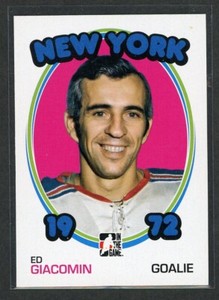 2009-10 ITG 1972 THE YEAR IN HOCKEY BLANK BACKS ED GIACOMIN /72 *15400