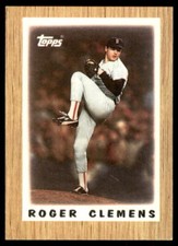 1987 Topps Major League Leaders Mini Roger Clemens Boston Red Sox #42