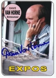 DAVE VAN HORNE  MONTREAL EXPOS  SIGNED 1969  STYLE CUSTOM CARD  - Picture 1 of 1