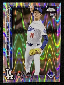 2025 Topps Chrome Roki Sasaki #217 RayWave Refractor RC Los Angeles Dodgers - Imagen 1 de 2