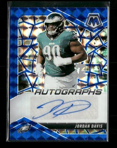 2025 Panini Mosaic Football Blue Prizm Auto #/99 Jordan Davis #AMC-JDA - Bild 1 von 2