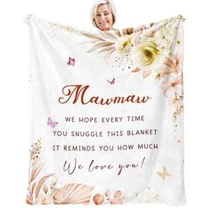 Mawmaw Blanket 60" X 50" - Mothers Day Mawmaw Gifts - Mawmaw Christmas/Birthd... - Afbeelding 1 van 7