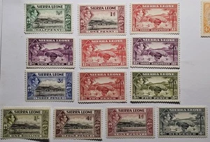 SIERRA LEONE GVI CLASSICS 1938 LOTTO di 13 SUPERBI Mint. 120€ - Foto 1 di 4