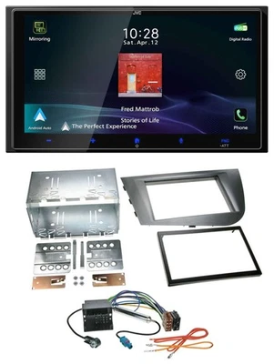 JVC USB Bluetooth 2DIN DAB MP3 Autoradio für Seat Leon 2005-2009 silber - Bild 1 von 4