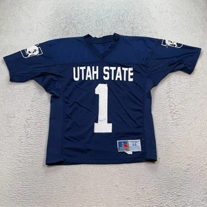 Vintage Utah State Aggies Football Jersey Men’s Size 44 USA Russell Atheltic - Picture 1 of 9