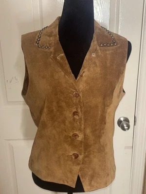Chaleco Western Scully de gamuza de cuero para dama grande Foto 1 de 4