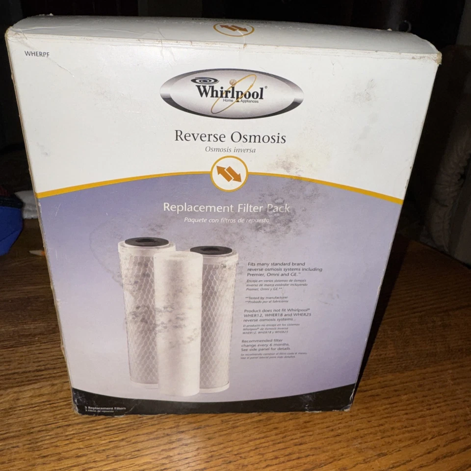 Genuine WHIRLPOOL Reverse Osmosis Replacement Water Filter (3 Pack) ~ NEW - Image 1 of 4