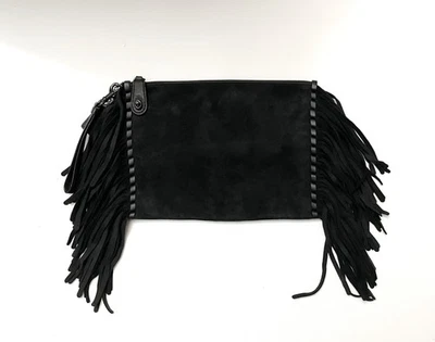 Bolso de mano Coach 1941 Turn Lock gamuza flecos #86840 en negro nuevo sin etiquetas Foto 1 de 4