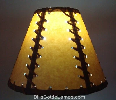 Rustic "Bulb Clip" Double Laced Table Desk Light LAMP SHADE Cottage Cabin Decor - Image 1 of 4