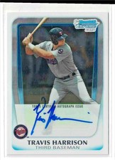 2011 BOWMAN TRAVIS HARRISON DRAFT PICKS & PROSPECTS #BCAP-TH TWINS AUTOGRAPH MLB