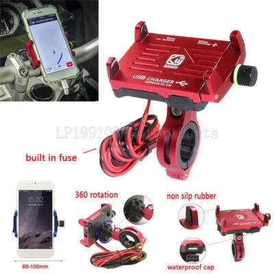 Aluminum USB Charger Phone Holder for Yamaha V-Star 650 950 1100 1300 Classic - Imagem 1 de 4