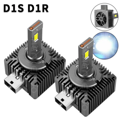 2x D1S D1R LED Headlight Bulb 70W 6000K High Low Beam HID Xenon Conversion Kit - Image 1 of 4