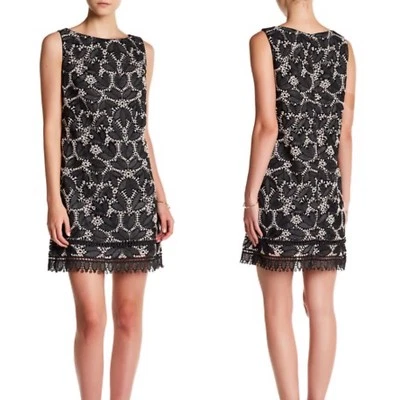 Nuevo con etiquetas Vestido Anna Sui Hoja Caída Encaje Encaje Talla 0 Foto 1 de 4