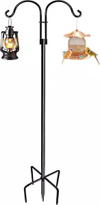Double Shepherds Hooks 76 Inch Heavy Duty Adjustable Garden Decor (1 Pack) - Picture 1 of 12