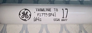 GE F17T8/SP41 17W T8 Fluorescent Tube Light Bulb 24" - Picture 1 of 5