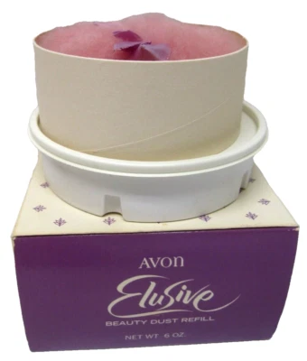 AVON 6 OZ Elusive Beauty Polvo Recarga con Puff De Colección Nuevo Sellado Descontinuado Foto 1 de 4
