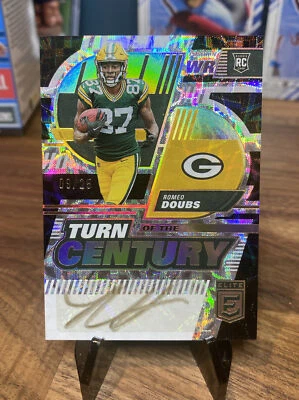 2022 DONRUSS ELITE ROMEO DOUBS TURN OF THE CENTURY ROOKIE GOLD INK AUTO /25 FOTL - Image 1 of 4